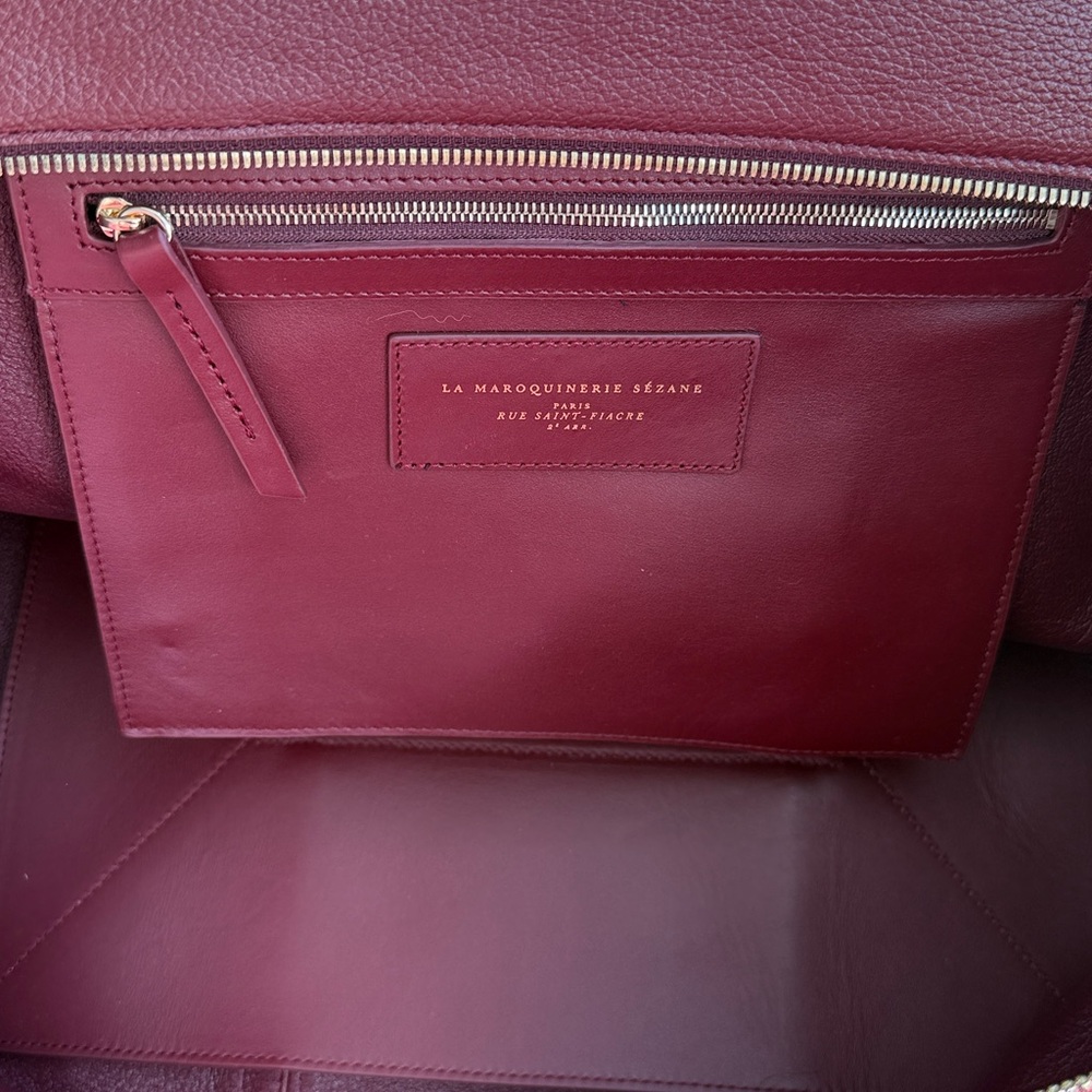 Sezane Gabin Bag in burgundy grained - Picture 3 of 3